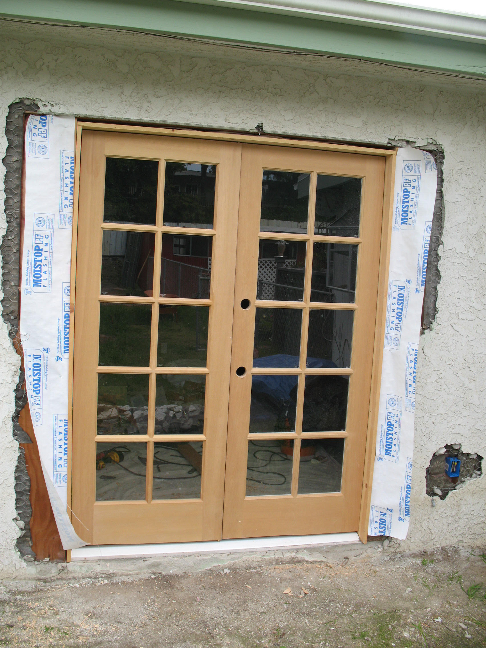 Wood French Door Install Finished Pictures